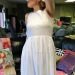 Lauren Bacall inspired white lace summer dress2